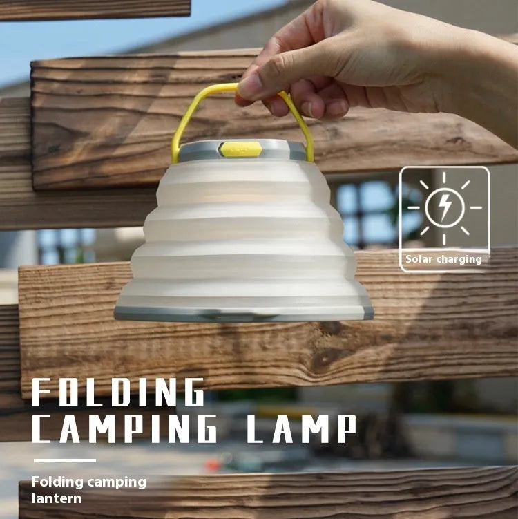 White camping lamp with large capacity battery and single-key cycle switch for portable lighting