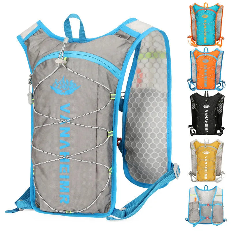 Ultra-light cross-country outdoor backpack in solid colour with waterproof fabric and air pillow belt