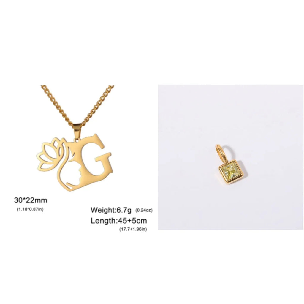 Stainless steel necklace with cross chain design in gold electroplated finish