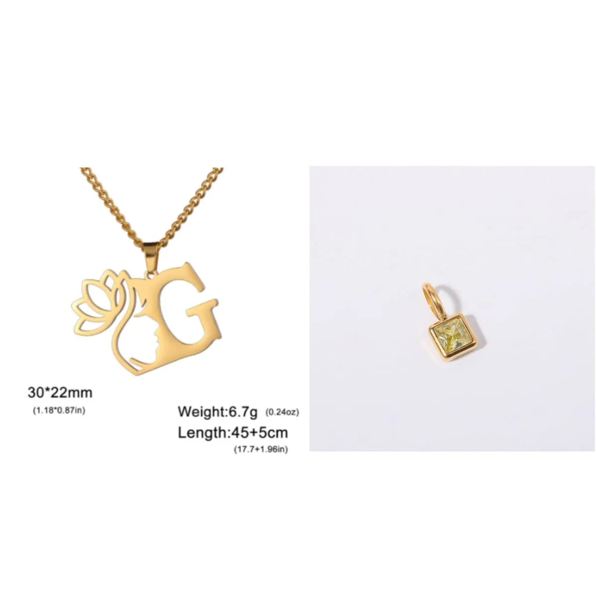 Stainless steel necklace with cross chain design in gold electroplated finish