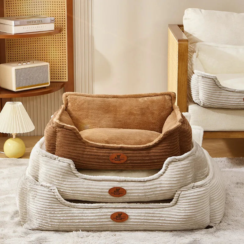 Universal washable pet kennel bed for small and medium dogs, Coffee colour, 50x60cm