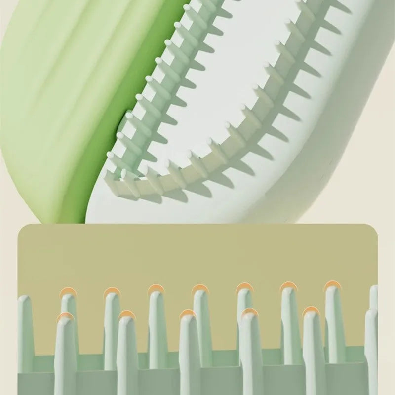 Pet grooming comb with water tank cleaning system for dog and cat floating hair removal