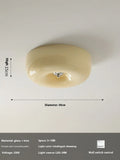 Cream coloured American style bedroom ceiling lamp with three-colour lighting, shown in 30cm and 40cm diameter options