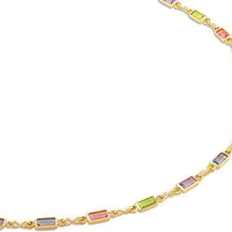 Ladies geometric crystal necklace with adjustable alloy chain and glass coloured glaze pendant