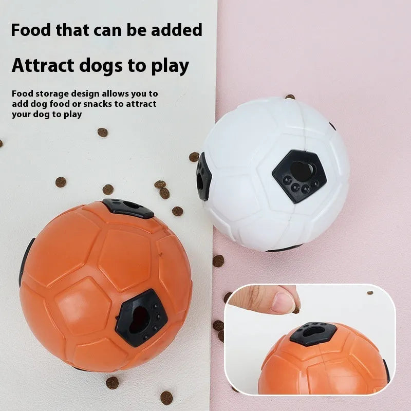 Orange TPR dog toy ball for nibbling and teeth grinding with textured surface