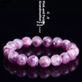 Polished geometric crystal bracelet in 5A Purple with Korean-style unisex design