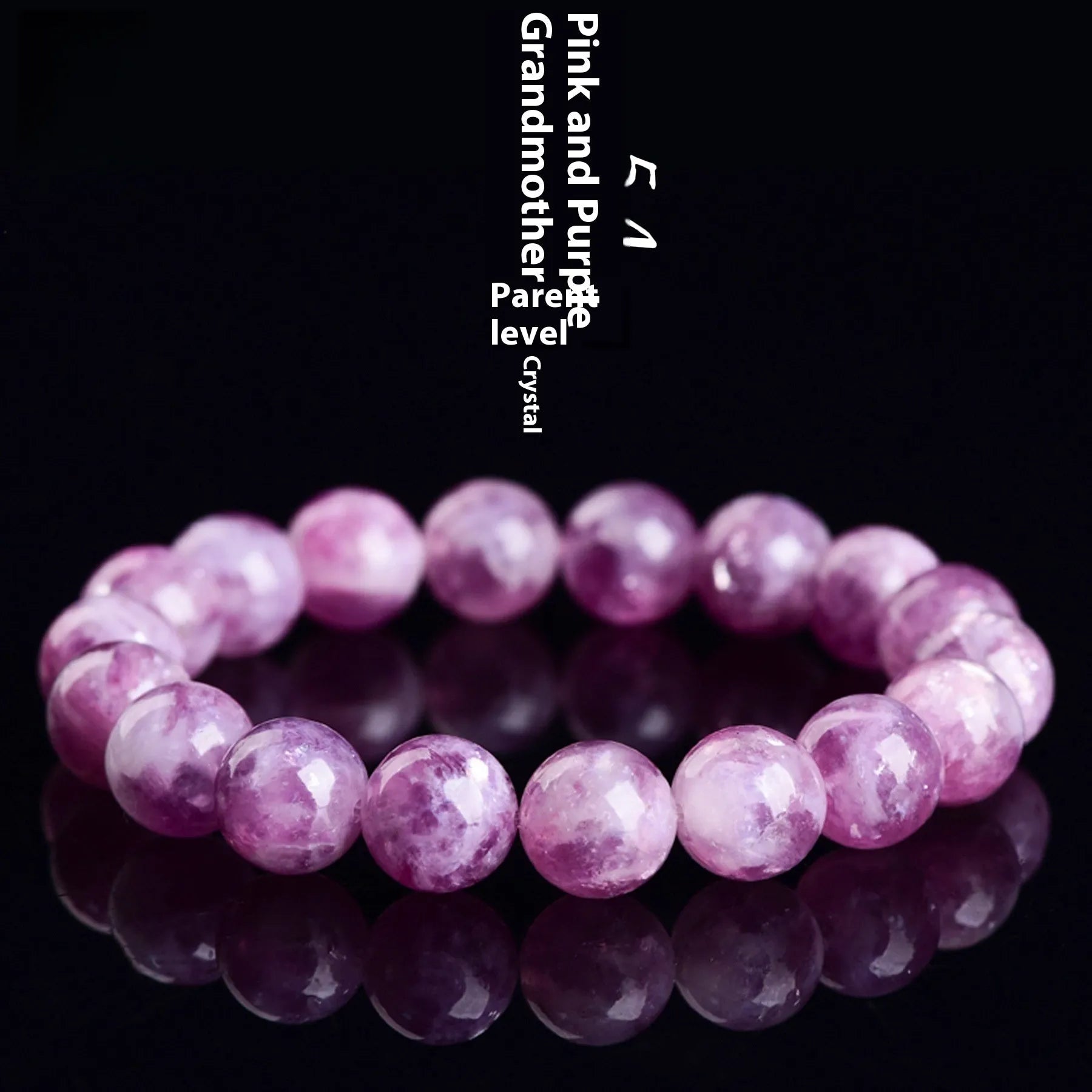 Polished geometric crystal bracelet in 5A Purple with Korean-style unisex design
