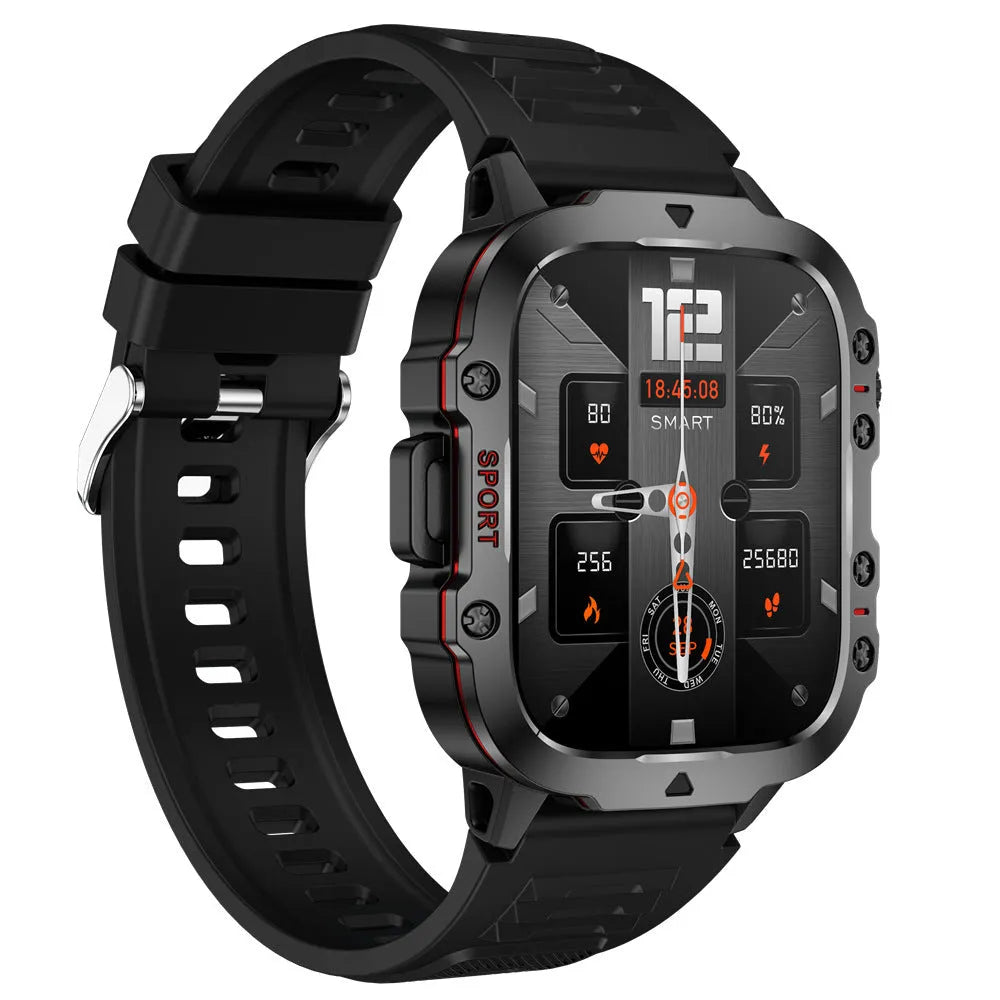QX11 Smart Bluetooth Watch in black or khaki with a TFT touch screen on a wrist.