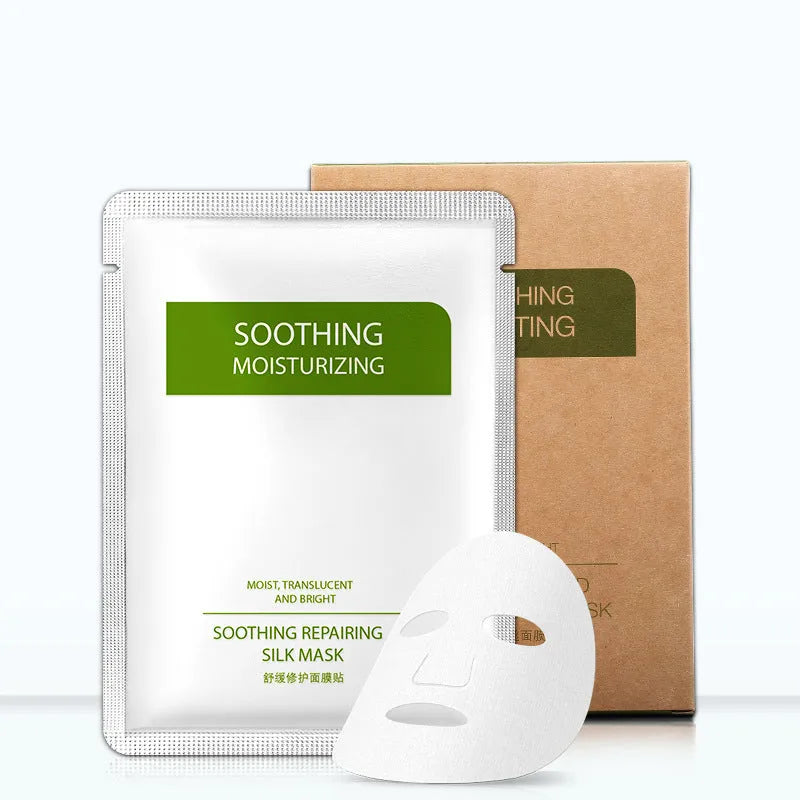 White soothing silk moisturizing facial mask 25g for sensitive skin sheet mask