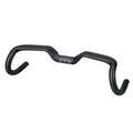 Black carbon fibre large angle bent motorcycle handlebar with 31.8mm clamp and 125mm rise