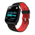F16 smart watch with ECG monitor on a silicone wristband in black and green colour scheme.
