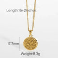 Gold plated Devil's Crystal necklace on alloy chain with electroplating finish, adjustable from 21-50cm