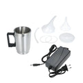Stainless steel automotive headlight restoration kit with power adapters for European and US vehicle electrical systems