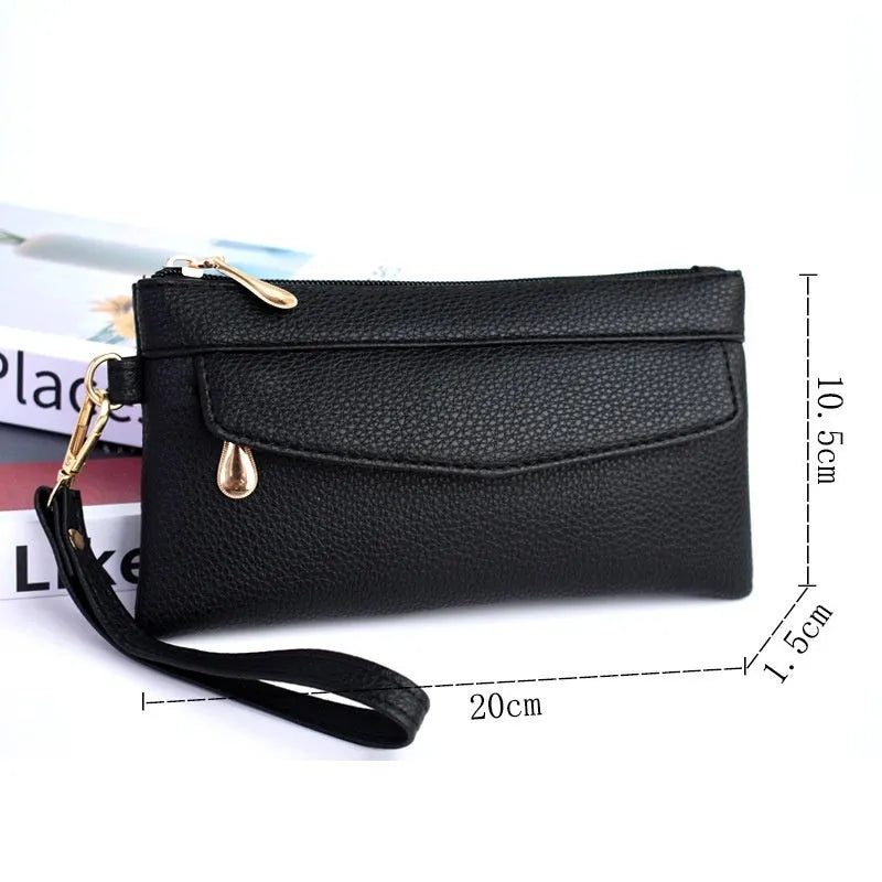 Simple soft surface PU crossbody shoulder bag in horizontal square shape with sandwich zipper compartment, multiple colour options available.