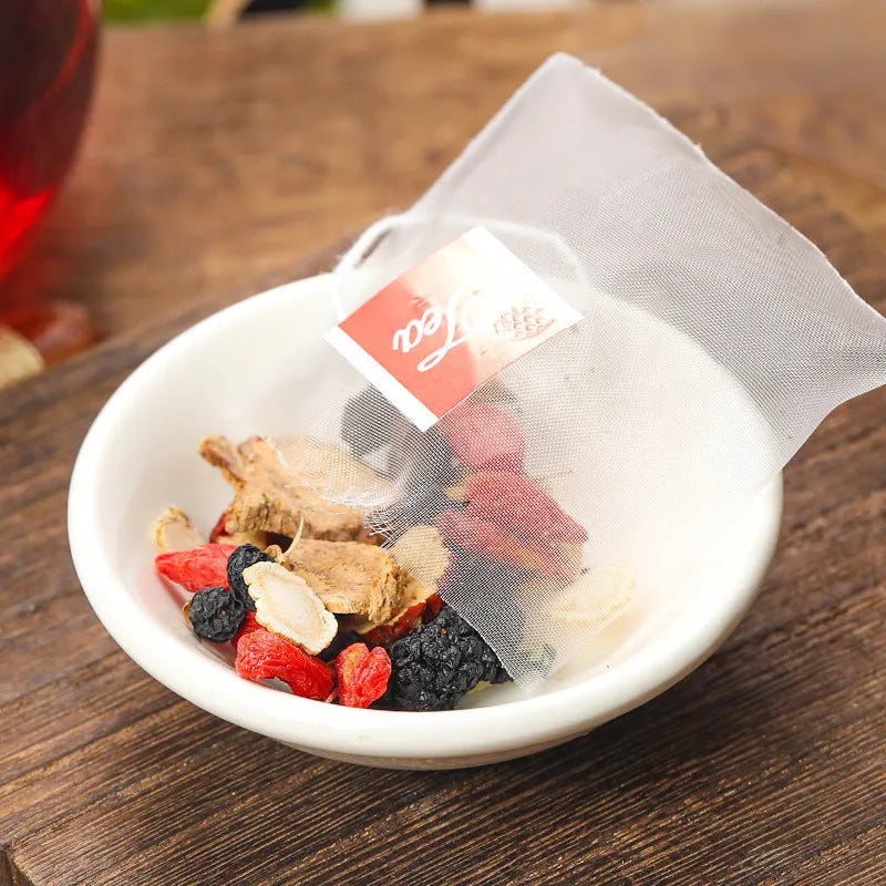 Box of ginseng and black wolfberry herbal tea containing 40 individual sachets with mulberry ingredient