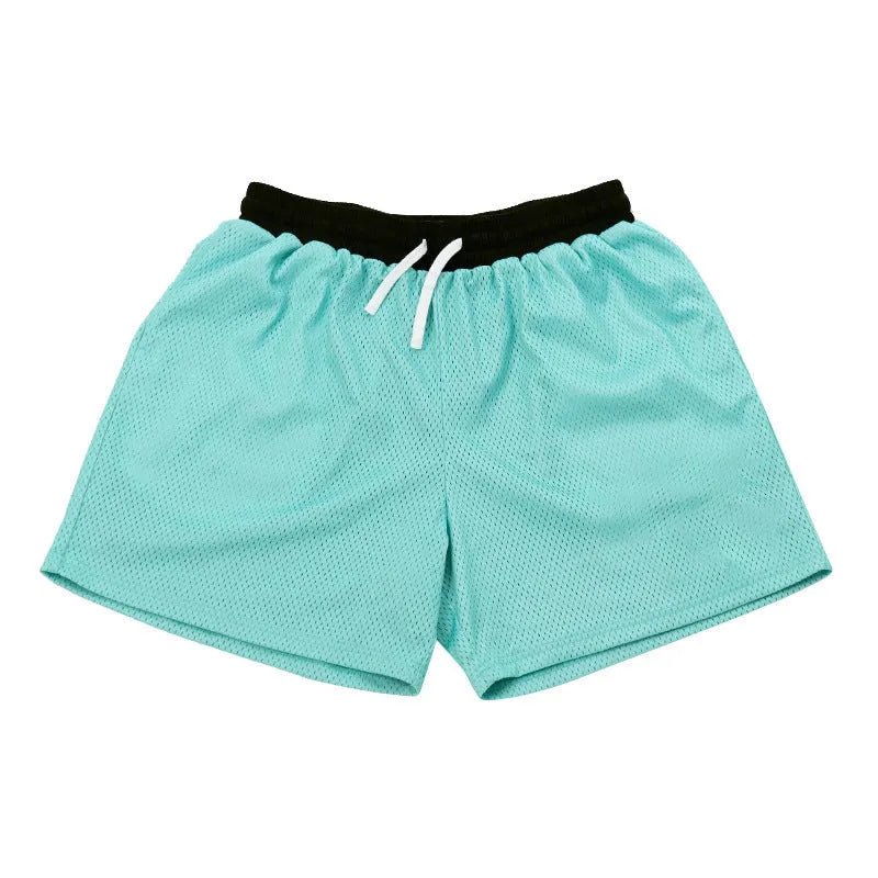Men's mesh quick-drying athletic shorts in multiple colours for summer fitness