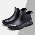 Women's non-slip wading rubber shoes in Korean short tube style with PVC upper