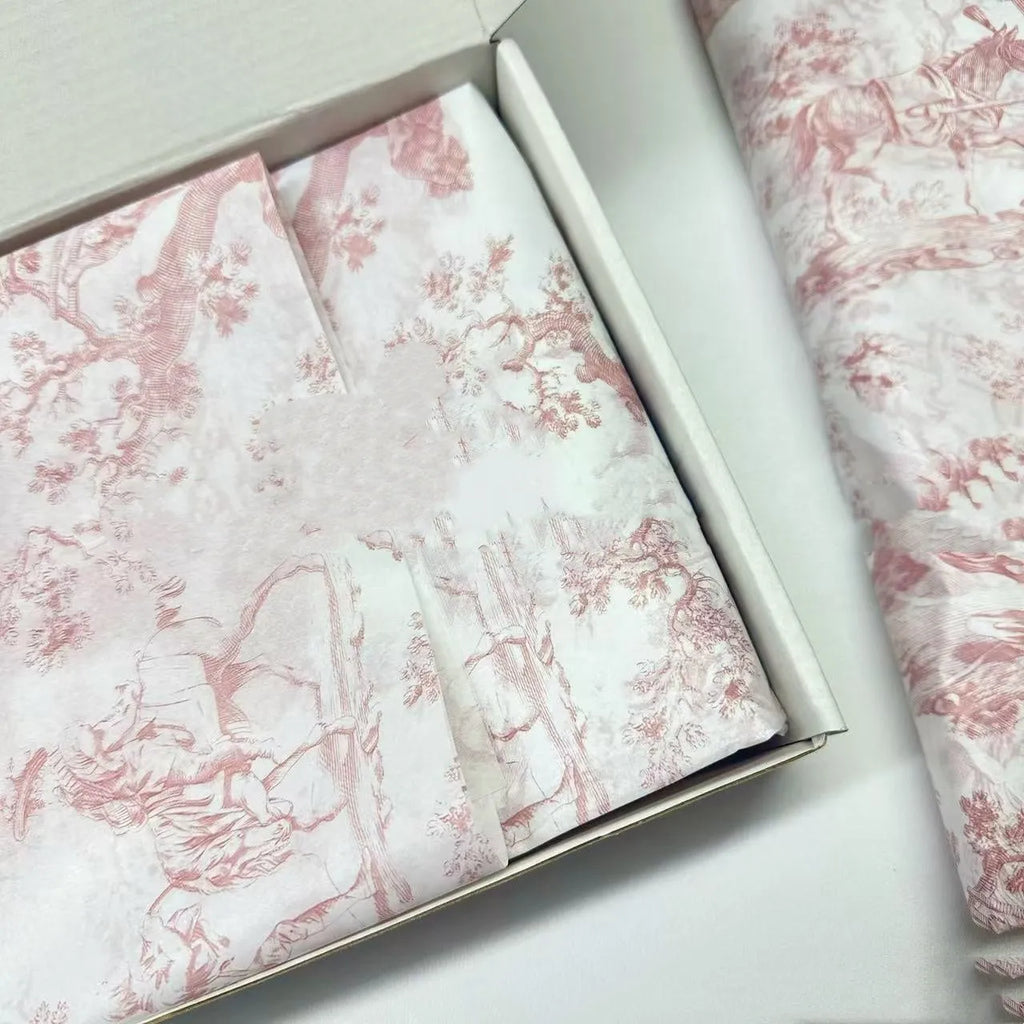 French Mg tissue paper sheet measuring 50x70cm in retro pink purple colour