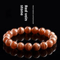 Natural old mine rhodochrosite round beads bracelet with Ruyi elements, 6mm or 8mm bead options