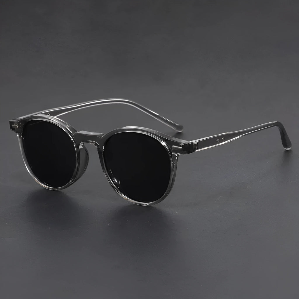 Ultra-light round frame UV protection retro sunglasses with oval design in multiple colours