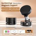 Ultra Magnetic Phone Holder foldable car mount with 360 degree rotation and vacuum suction cup in black