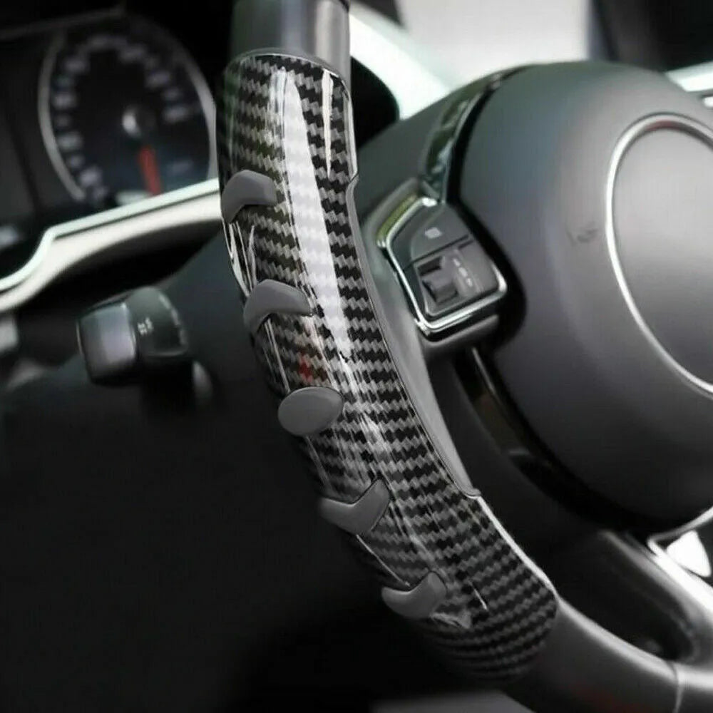Carbon fibre black automobile steering wheel anti-skid sleeve for 38cm diameter wheels