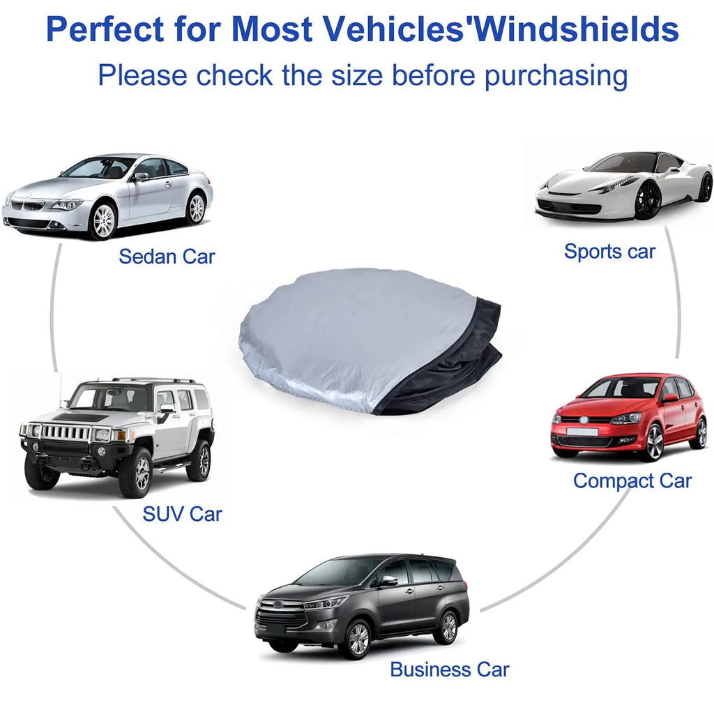 Car sun block silver tape windshield shade with reflective surface in simple style