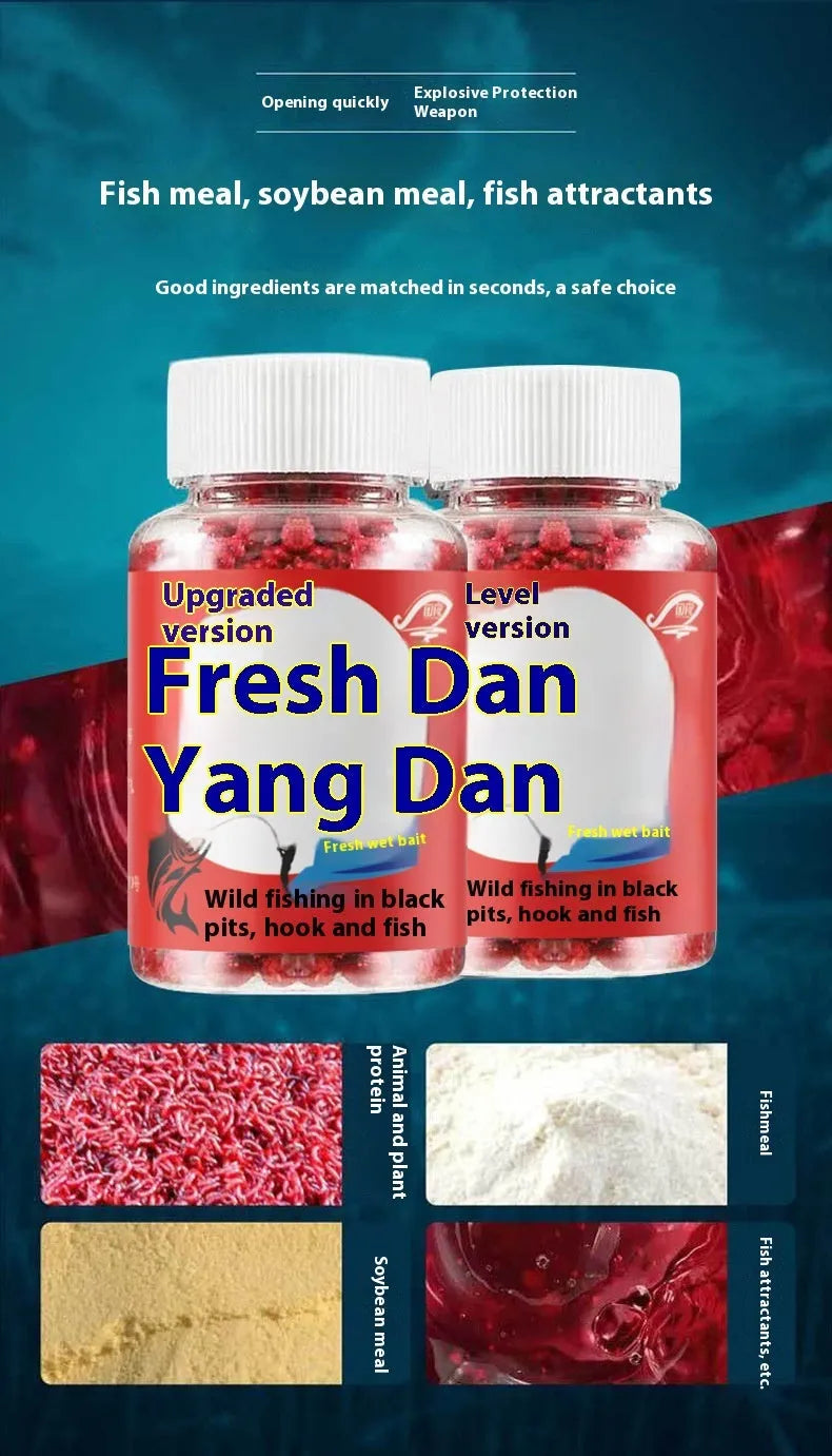 Fishing bait bottle for crucian carp and grass green fish in fresh red colour for wild freshwater fishing