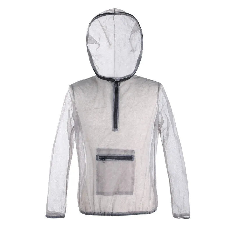 Rayman Jungle Run breathable insect-proof jacket in smoky gray for outdoor mountain climbing and wild fishing