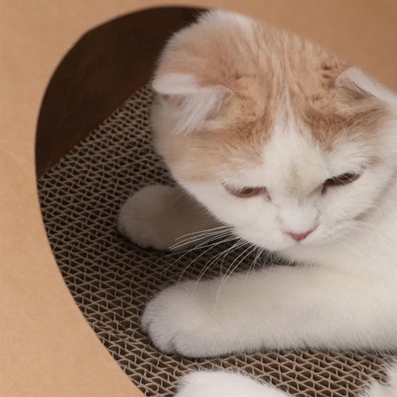 Brown washable kraft paper bag cat nest with integrated corrugated scratch board measuring 40x30x53cm