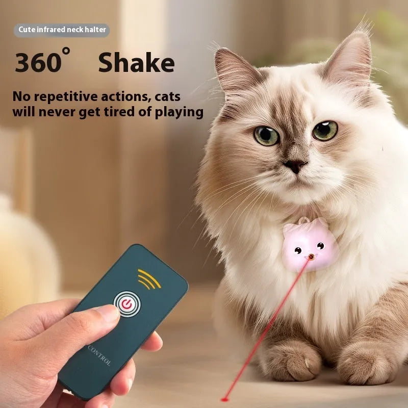 Rechargeable remote control cat infrared halter collar with adjustable collar in blue colour option