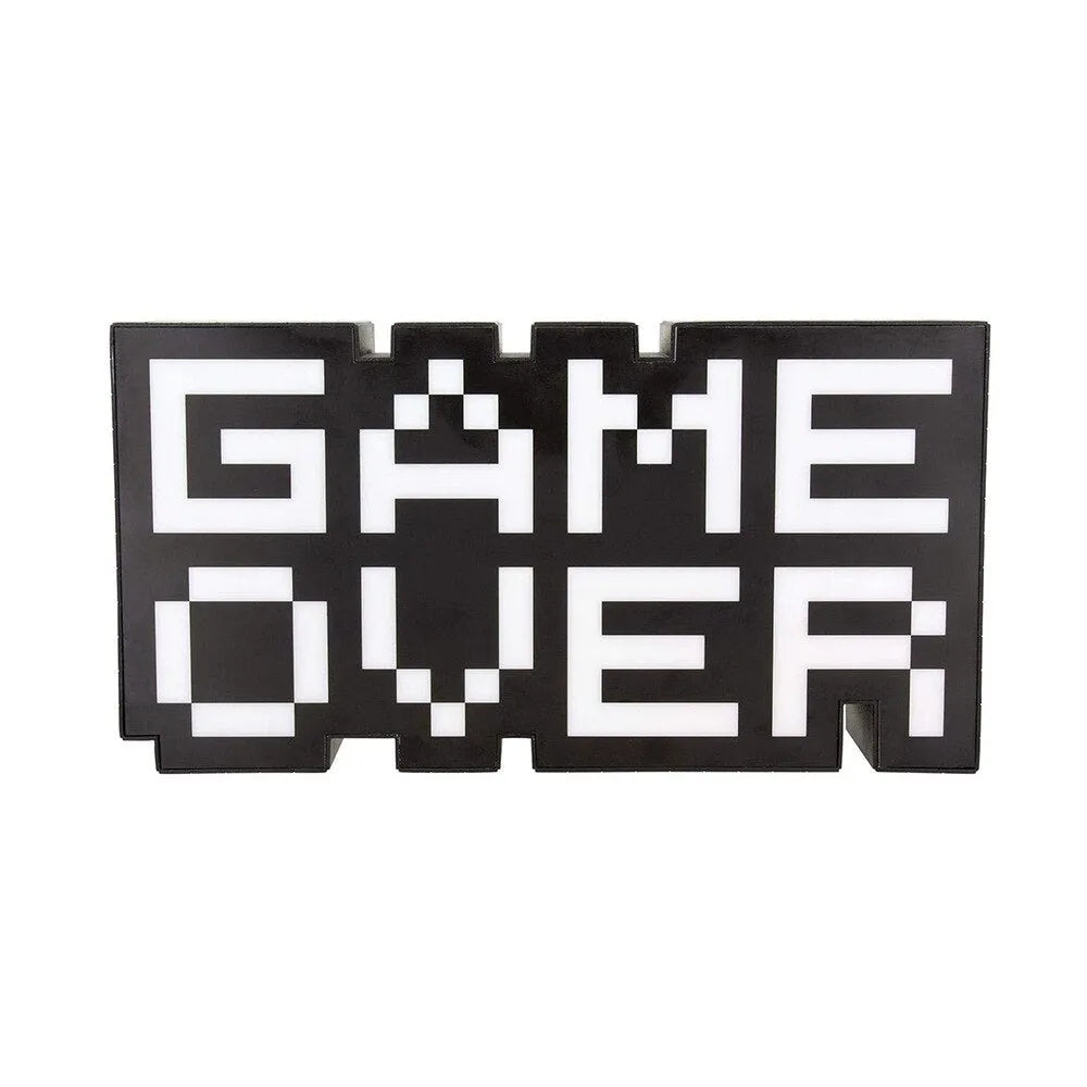 Game Over LED atmosphere light with PVC shade and USB connector in photo colour