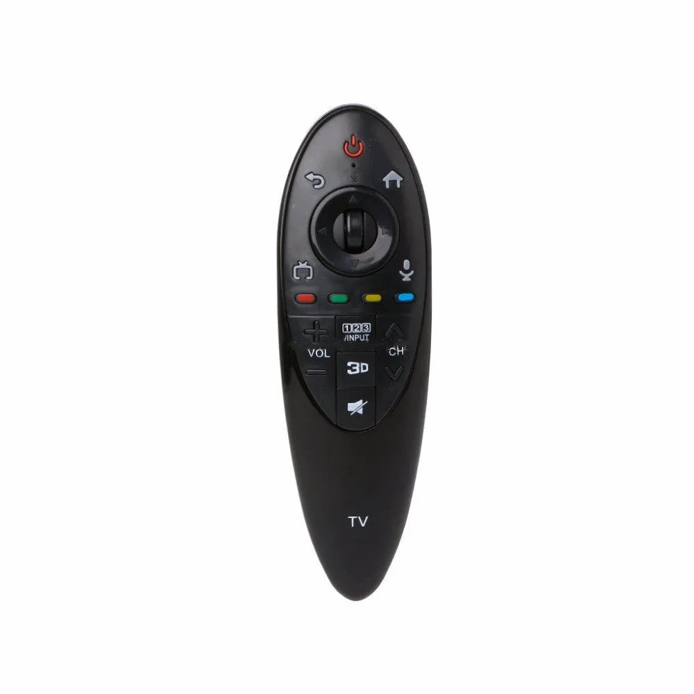 Black ABS plastic remote control for LG Smart TV AN-MR500G and AN-MR500 with battery compartment