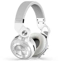 Bluedio T2 Plus Bluetooth wireless over-ear headphones in blue colour with headband.