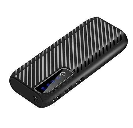 20000mAh portable power bank showing dual USB ports and compact design