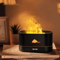 New Flame Humidifier with 3D simulation flame, crystal salt stone, colourful night light, USB powered, white shell