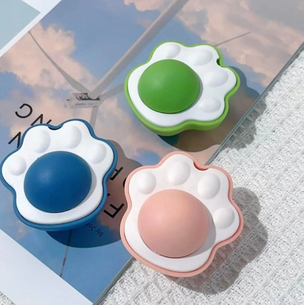 Plush catnip mouse toy for dental cleaning with blue, green and pink colour options showing 45mm size