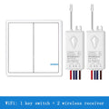 Wireless remote control switch panel 86x86x11mm IP66 waterproof white key option with wiring free design
