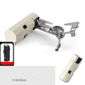 Portable folding camping gas stove 25 x 11 x 8 cm with adjustable control valve and anti-slip feet