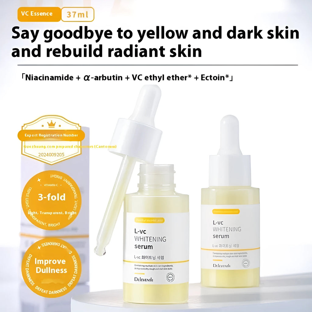 Yikedoyin VC Essence 37ml hydrating facial serum stock solution with vitamin C for discoloration improvement