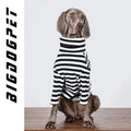Black and white polyester dog clothing for large breeds, thin inner match coat