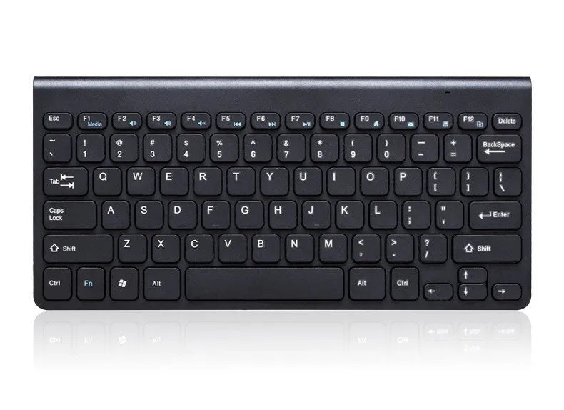 Black and white wireless keyboard and mouse set with 10-metre range