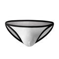 Men's low waist ribbed solid colour briefs in grey, single-layer thin fabric for breathable wear