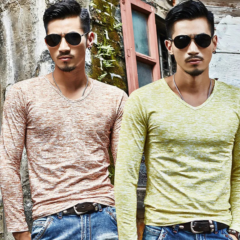 Men's long sleeved T-shirt in youth camouflage design, available in multiple colours and sizes