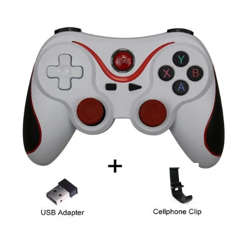 X3 Bluetooth wireless game controller for Android phones with optional mobile phone clip attachment