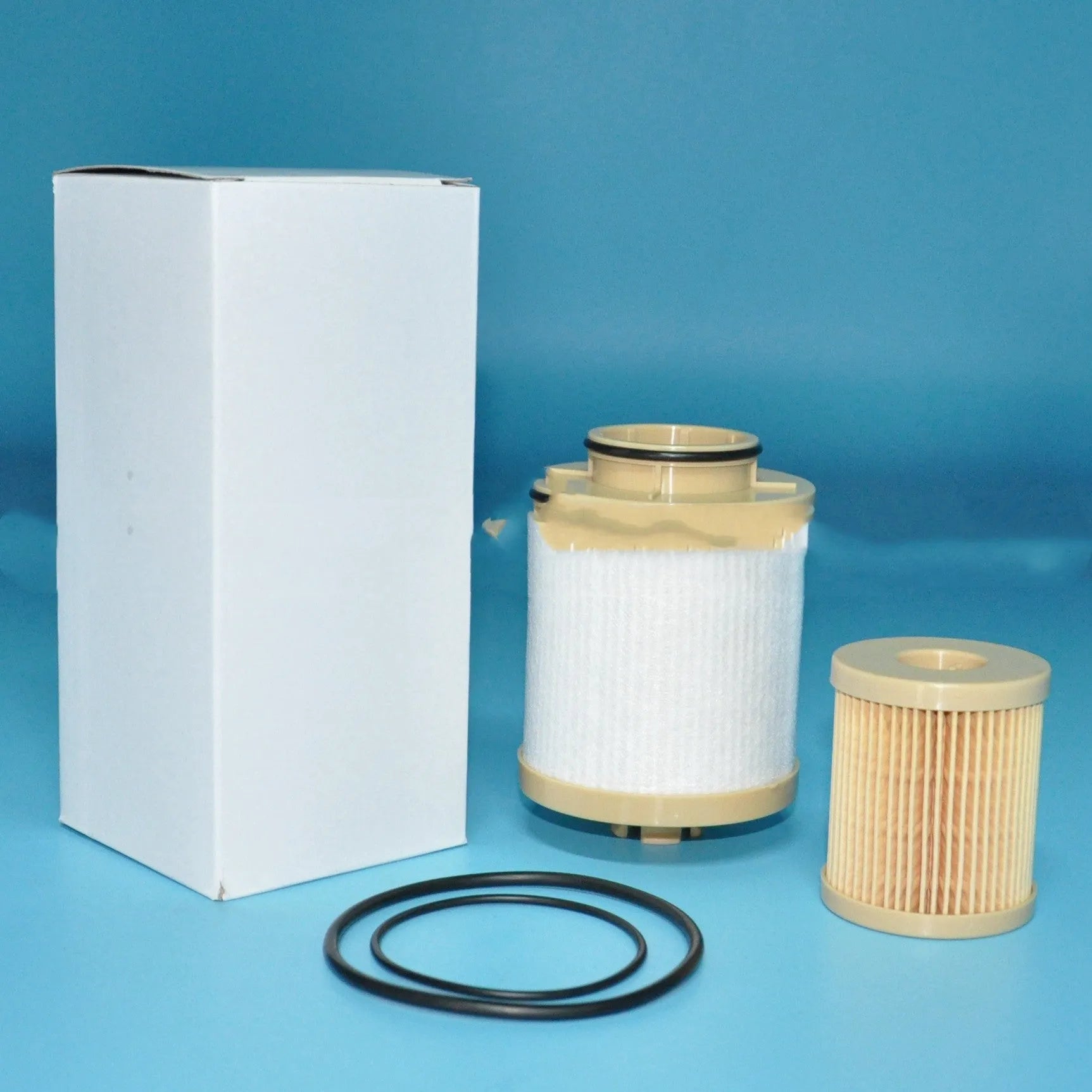 FD4616 diesel fuel filter for Ford 6.0L trucks, shows tapered housing
