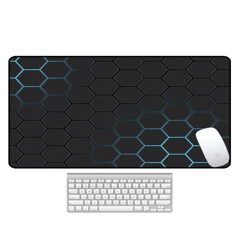 Large non-slip rubber desk mat with thermal transfer pattern in multiple size options