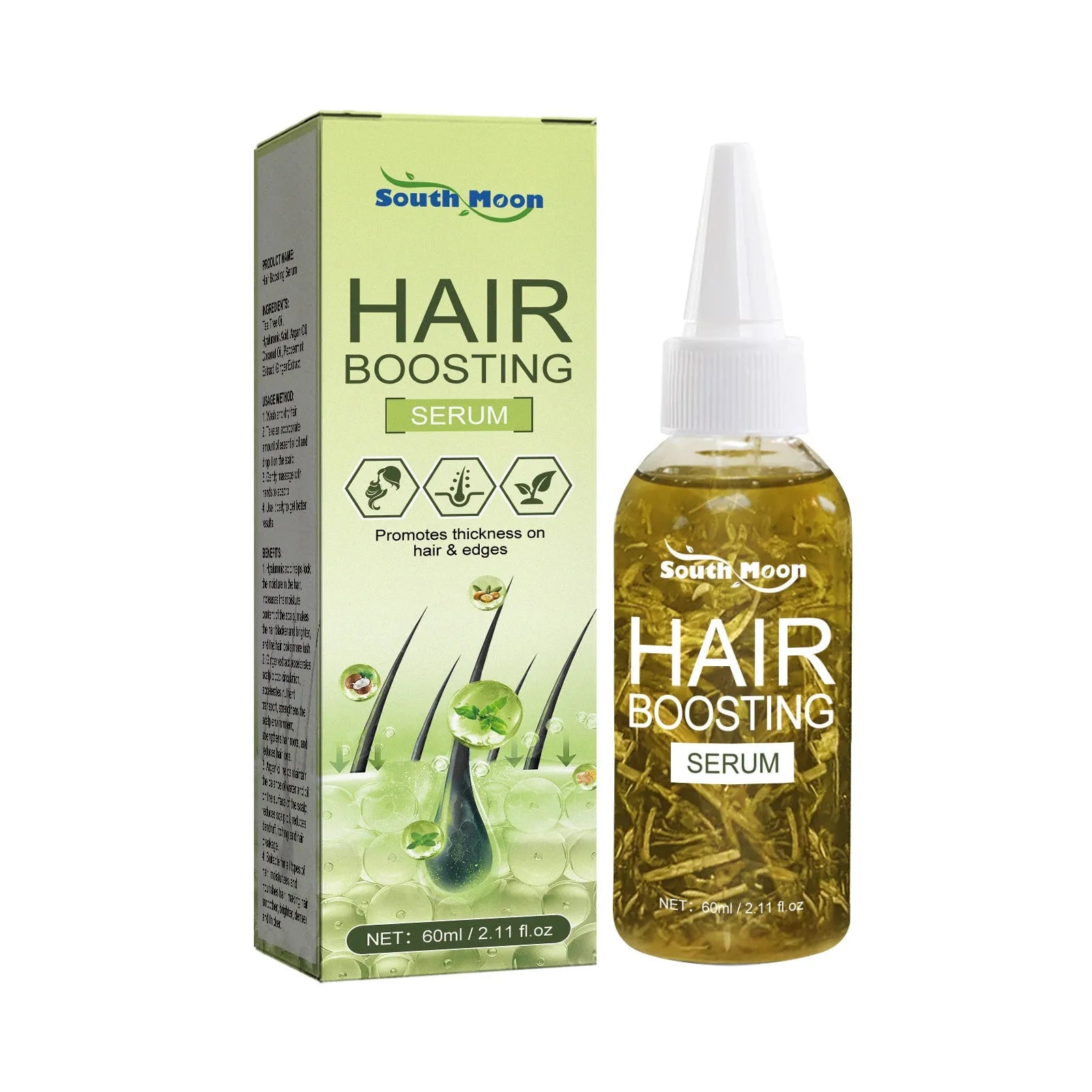60ml bottle of hair care essential oil for anti-fall repair and dry hair moisturising