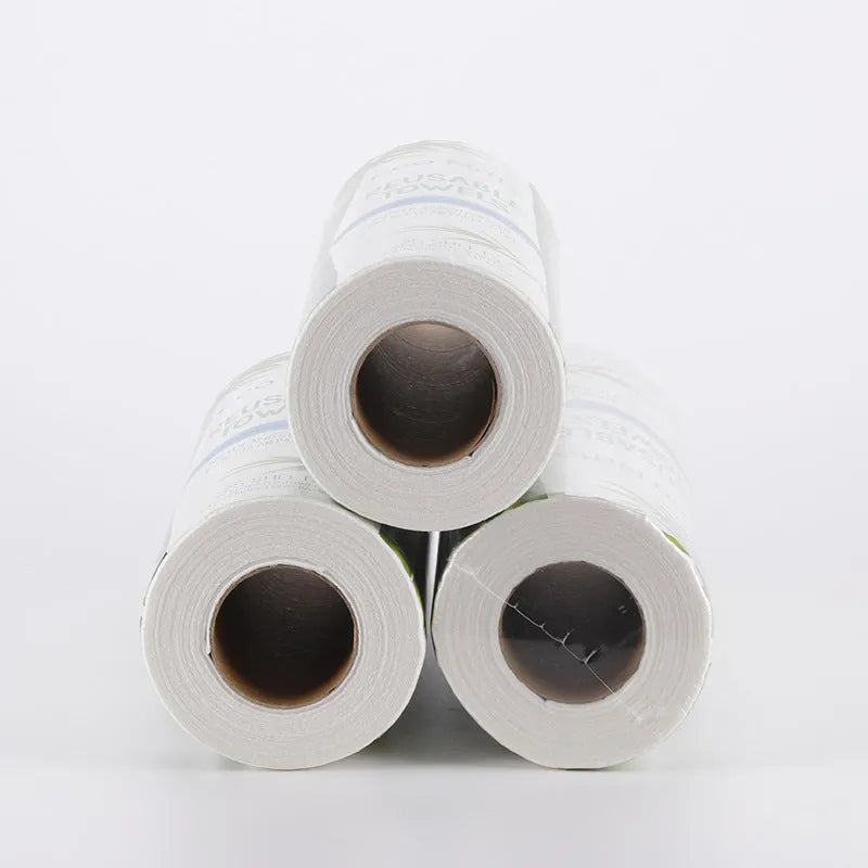 Reusable bamboo kitchen paper towel roll on countertop, absorbent and washable cloth alternative to disposable towels