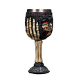 Stainless steel couple skeleton goblet wine glass with retro skull design in 200ml size